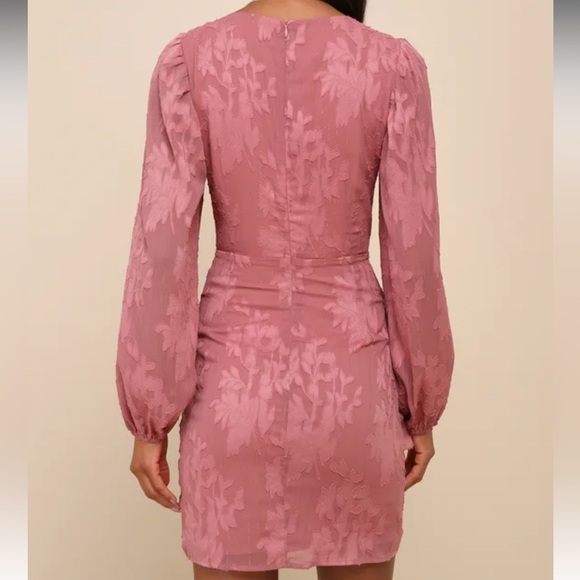 Lulus Mauve Floral Mini Dress - Picture 7 of 8